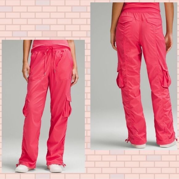 Lululemon Dance Studio Relaxed-Fit Mid-Rise Cargo Pant‎ glazed pink Small NWT - Picture 1 of 7